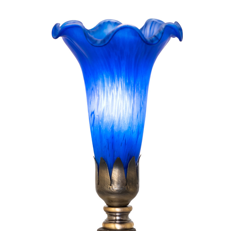 Mini-lampe 12 po Tiffany Pond, Bleu