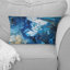 Blue Grey Ethereal Elixir II - Abstract Printed Throw Pillow