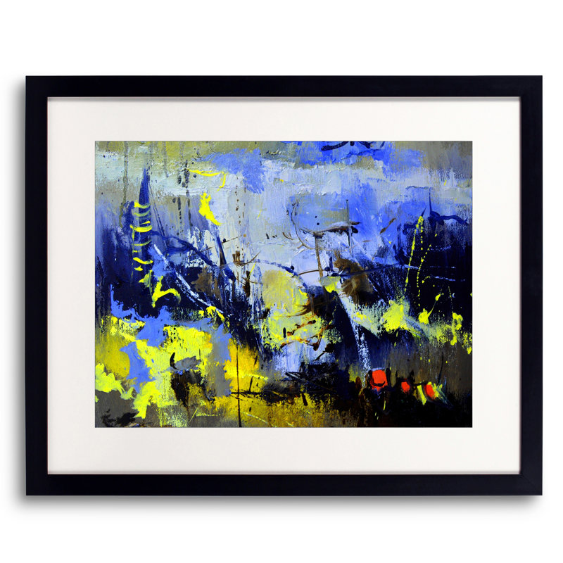 Hoplites par Pol Ledent - Peinture, Papier avec cadre noir, H 20 po x l 16 po