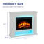 Larry Castleton Fires & Fireplaces 101cm W White Electric Fireplace with 6824.28 BTU