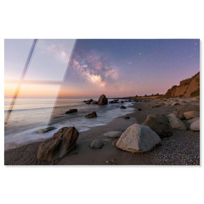 Cosmic Coastline III Acrylic Print Sunset Wall Decor by Notoriart, Ready to Hang, 24 x 16