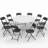 11-Piece Fold-In-Half Card Table – Kitchen, Wedding Event Set-111836005-111835993