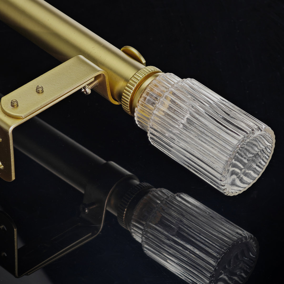 Ketrick Iron Adjustable Single Curtain Rod Mercer41 