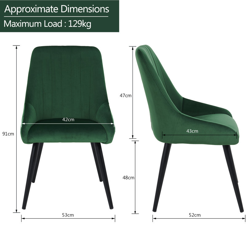Cornwell Upholstered Dining Chair, Dark Green