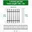 Clôture de jardin décorative en métal l 24 po x H 24 po, 5 panneaux, longueur totale de 10 pi, clôture pliante noire pour parterres de fleurs, cours, chiens et barrières pour animaux-110897121-129687543