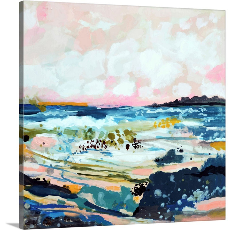 «Surfscape IV» par Karen Fields - reproduction d'art, Toile tendue, H 36 po x l 36 po x P 1,25 po