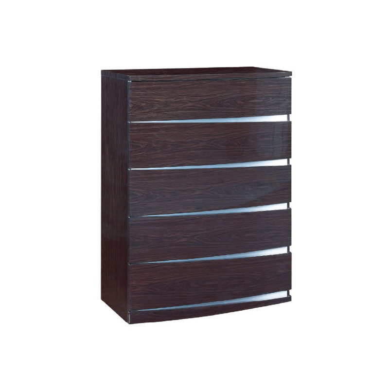 Commode 5 tiroirs Bierman, Brun