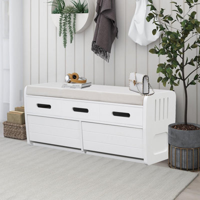 Craigg Polyester Blend Upholstered Storage Bench