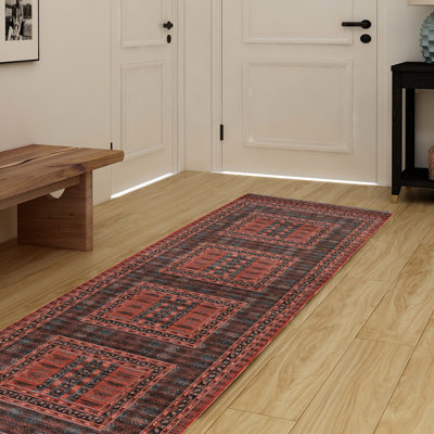 Tapis rouge et noir Conor-John