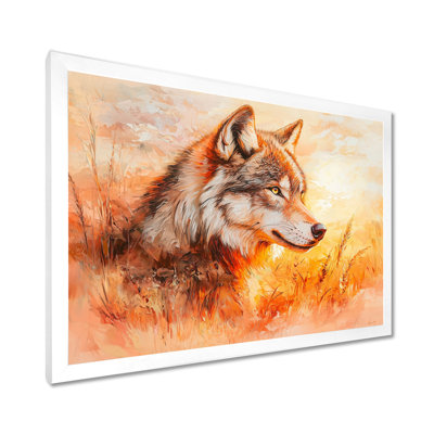 Wolf Portrait At Sunset II - Wolf Print Wall Art