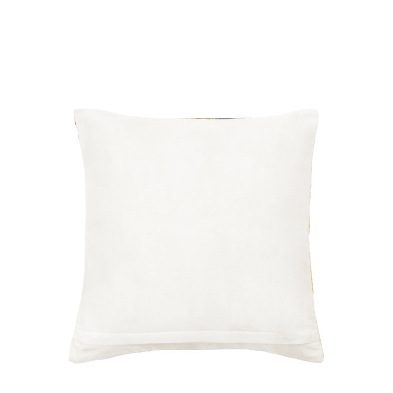 Quinn Jacquard Cushion Ochre & Navy , 0.90cm H x 0.90cm W
