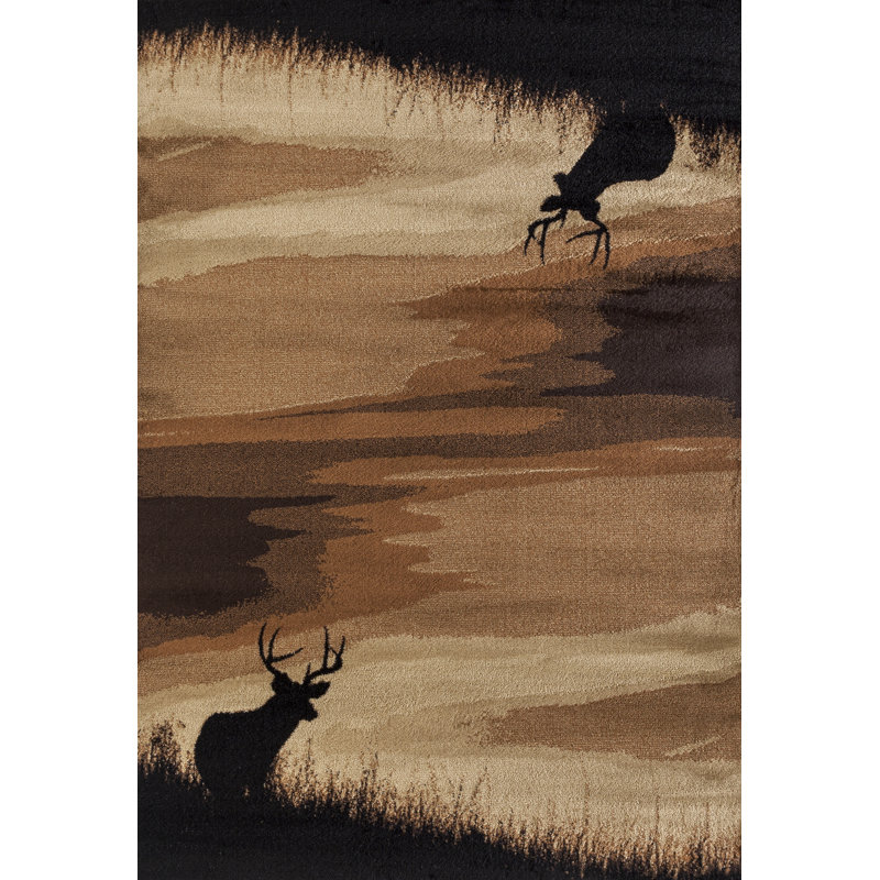 Tapis brun / beige / noir Pippen, Rectangle 1 pi 10 po x 3 pi