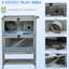 Enceinte de hamster en bois avec rangement et aire de jeux, 35,5 po de hauteur, pour 2 hamsters, plateau coulissant gris H Cage, couleur