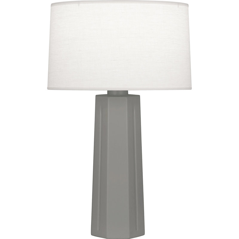 Mason Ceramic Table Lamp, Matte Smokey Taupe