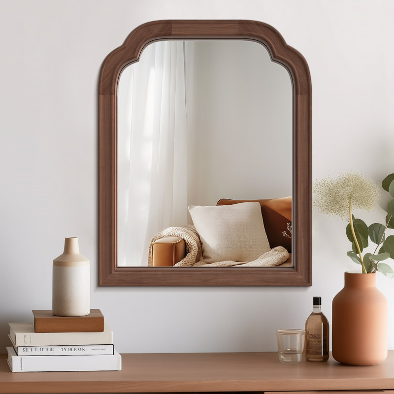 Miroir mural Ancalin, Noyer, 20 po x 16 po