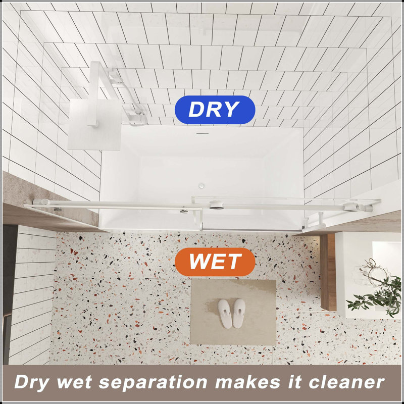 Porte de douche sans cadre 56-60 x 60 - Nickel brossé, verre de 6 mm, Brushed Nickel