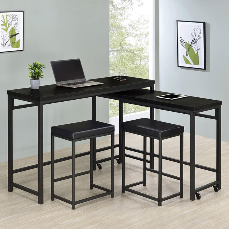 Ensemble de 4 tables de bout à hauteur de comptoir Kayrwan