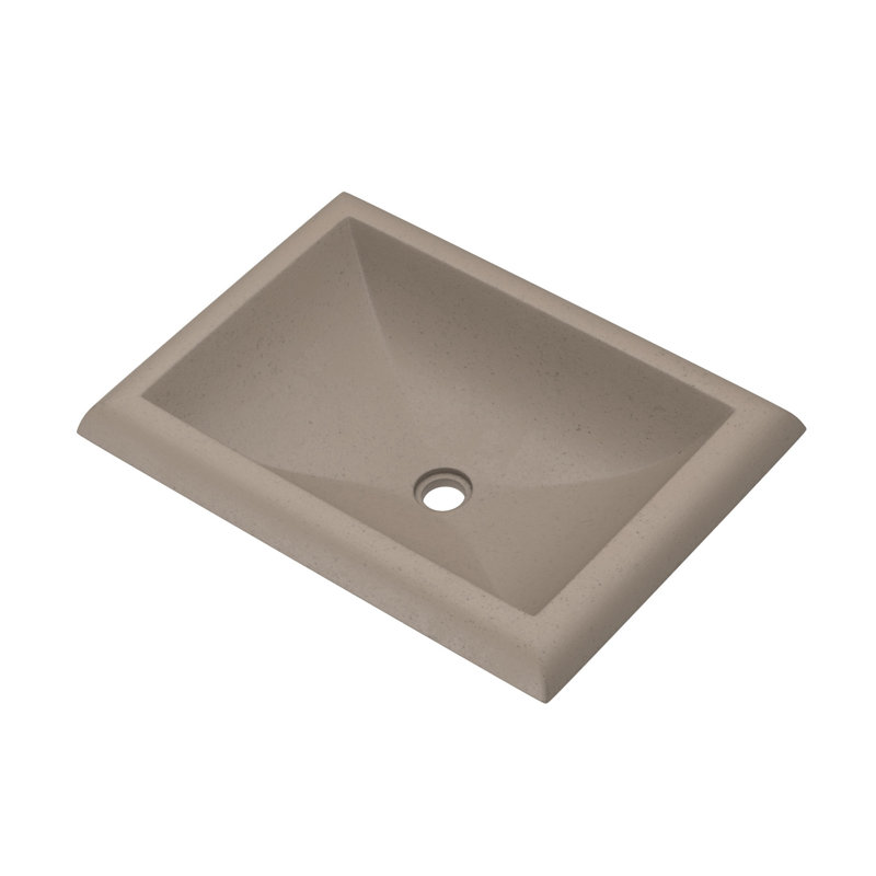 Montecito Handmade Rectangular Drop-in Bathroom Sink, Earth