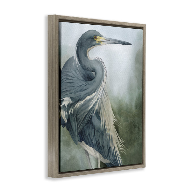 Cadre flottant Bayou King Bird, design par Grace Popp, H 21 po x l 17 po, Cadre flottant orme Montalcino