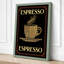 Espresso in Gold Art Deco - Wrapped Canvas-2102244358-2102244359