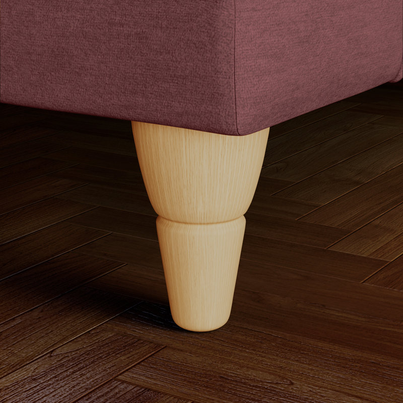 Elfur Upholstered Chair And A Half, Plum, Country Oak