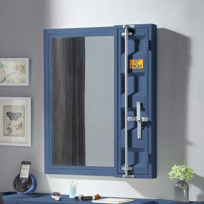 Miroir de salle de bain Cargo, Bleu