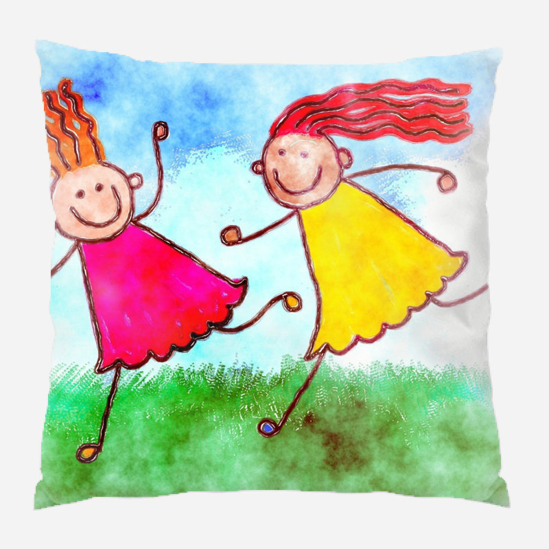 Reversible Throw Pillow, Indoor, Microsuede