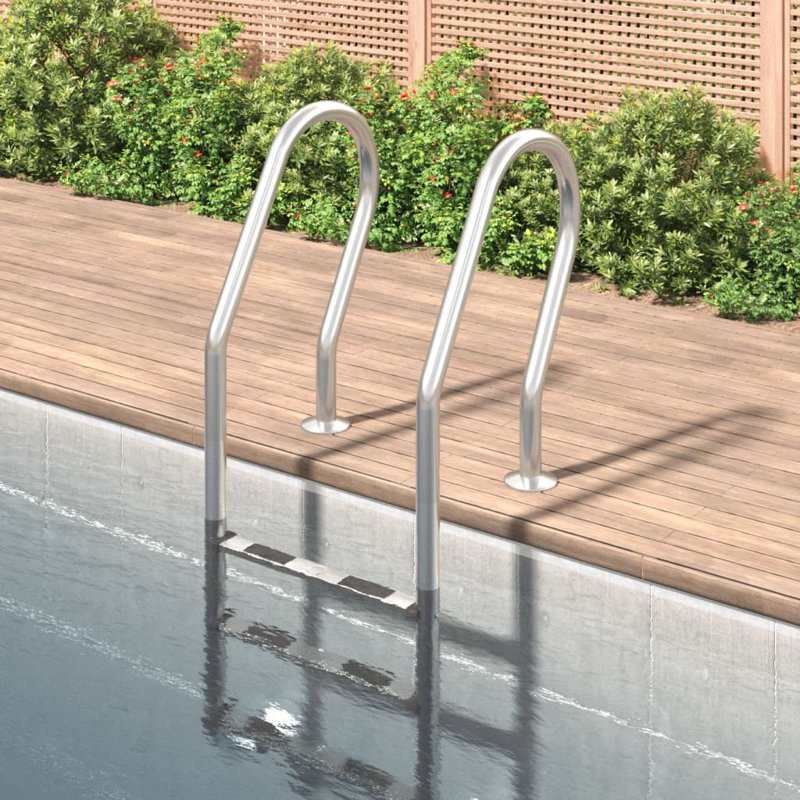 Vidaxl Pool Ladder 21.3X15.0X62.2" 304 Stainless Steel, 5.18 ft. x 1.78 ft.