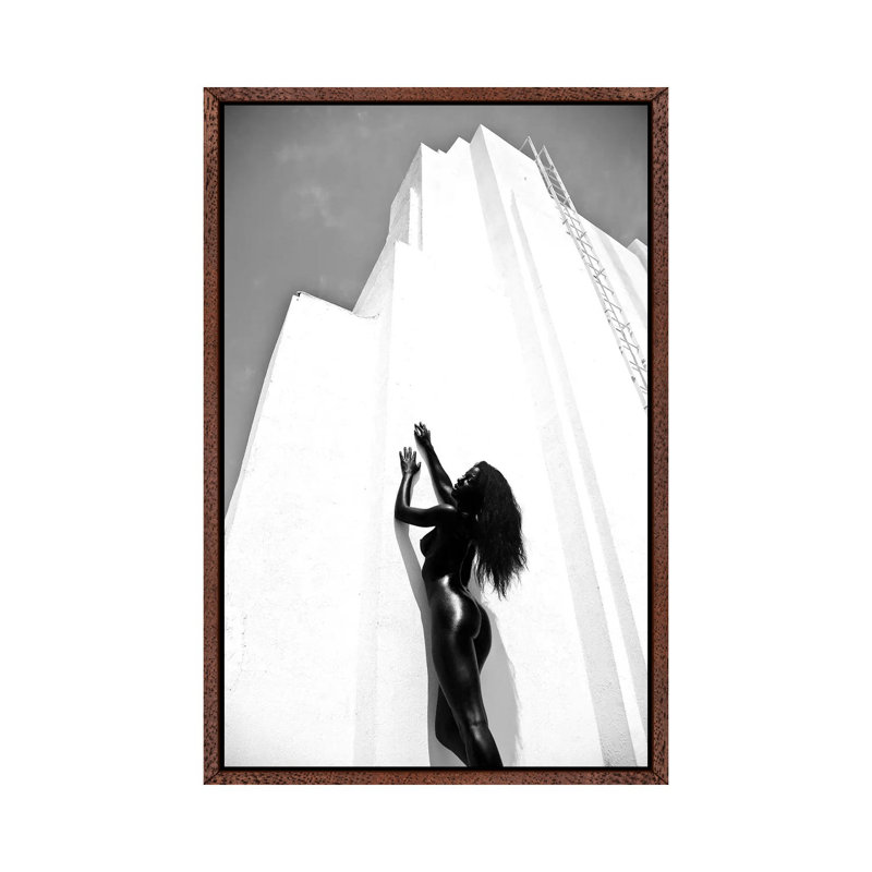 Climbing by Gregory Prescott - Print on Canvas, Brown Framed, 66.04cm H x 45.72cm W x 3.81cm D