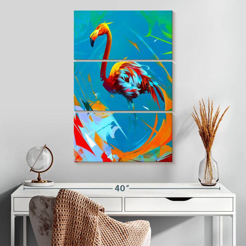 Flamant rose Brampt, H 32 po x l 20 po