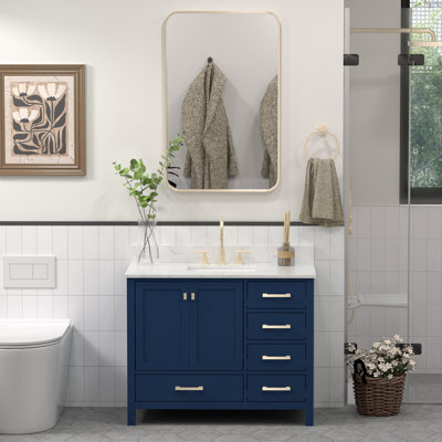 Meuble-lavabo double en bois massif et manufacturé Yakia