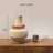 Contour Small Ecomix Table Vase with Wooden Ring Accents and Matte Finish-123273978-123273976