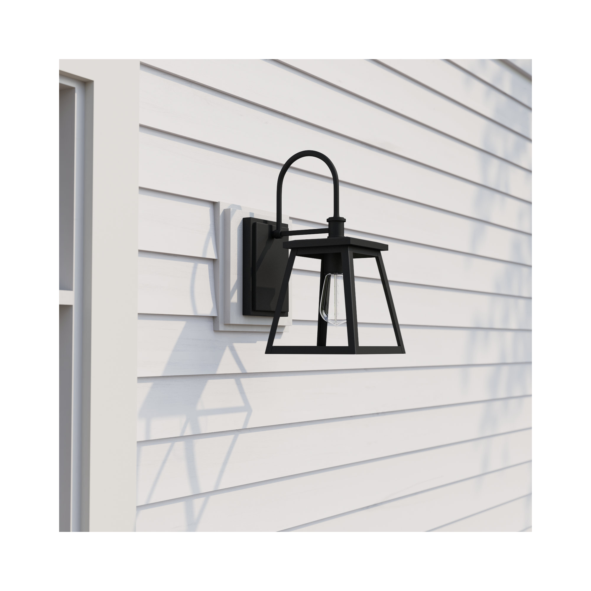 Wrentham Single Light Bell Outdoor Wall Light, Black, 18.25" H  x 9.25" W  x 12.25" D