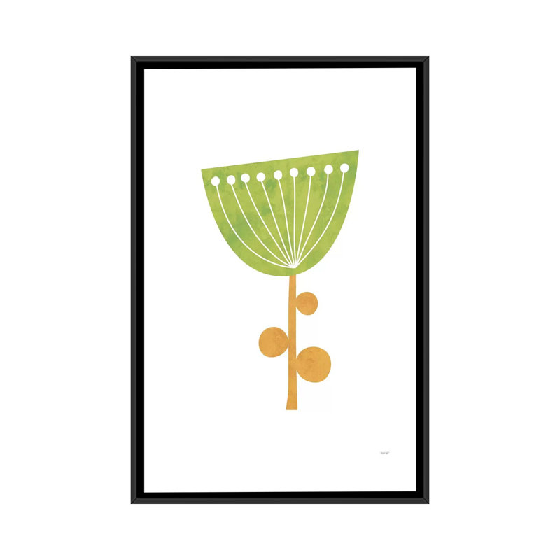 «Modern Flowers III», impression sur toile, H 60 po x l 40po x P 1,5 po, Toile avec cadre noir, Pas de tapis