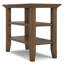 Table de bout transitionnelle en bois massif avec 2 tablettes ouvertes Acadian-1039103051-1063236911
