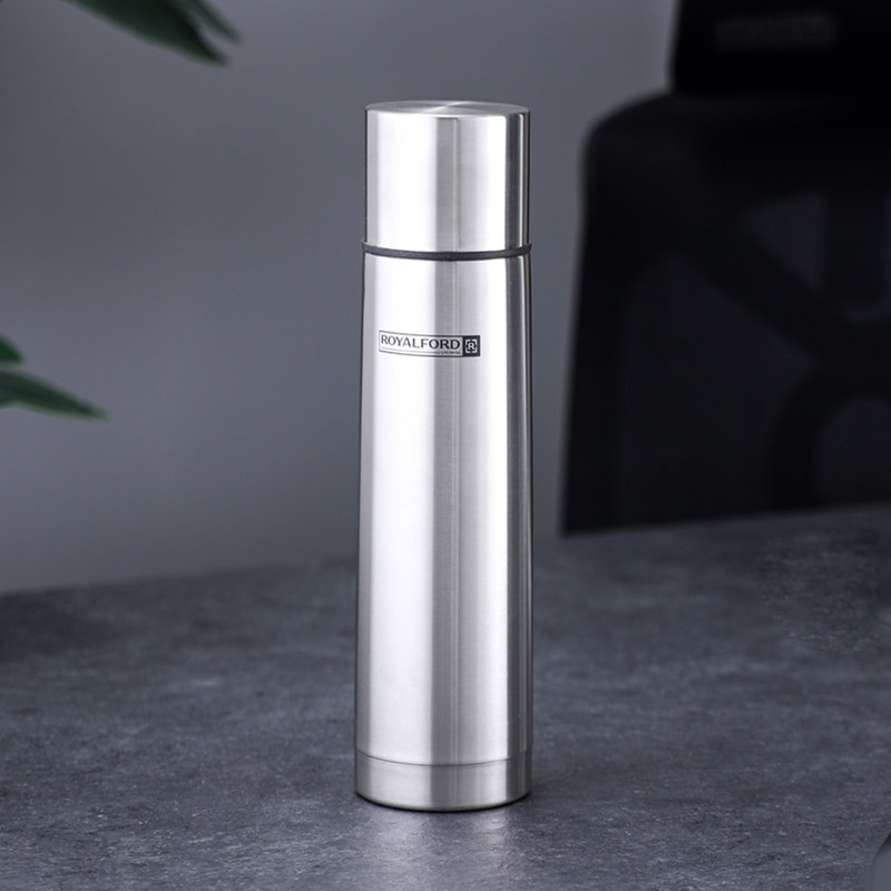 Royalford Stainless Steel Vacuum Water Bottle, 9cm H x 9cm W x 9cm D