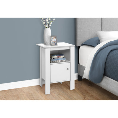 Table d'appoint en blanc - convient au salon, à la chambre à coucher et au couloir côté moderne avec stratifié pour rehausser le style de la pièce