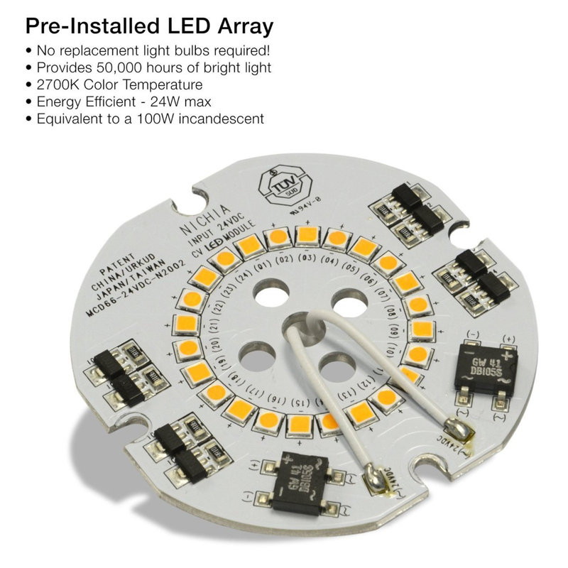 Vandervliet LED Wall Light, Tage Green, 14.13" H x 14" W x 23.25" D