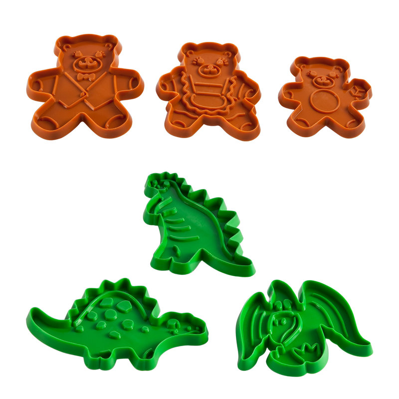 Three Bears & Dinosaur Cookie Cutters Set