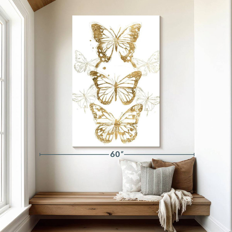 Papillon doré Brampt Contours I, H 51 po x l 34 po