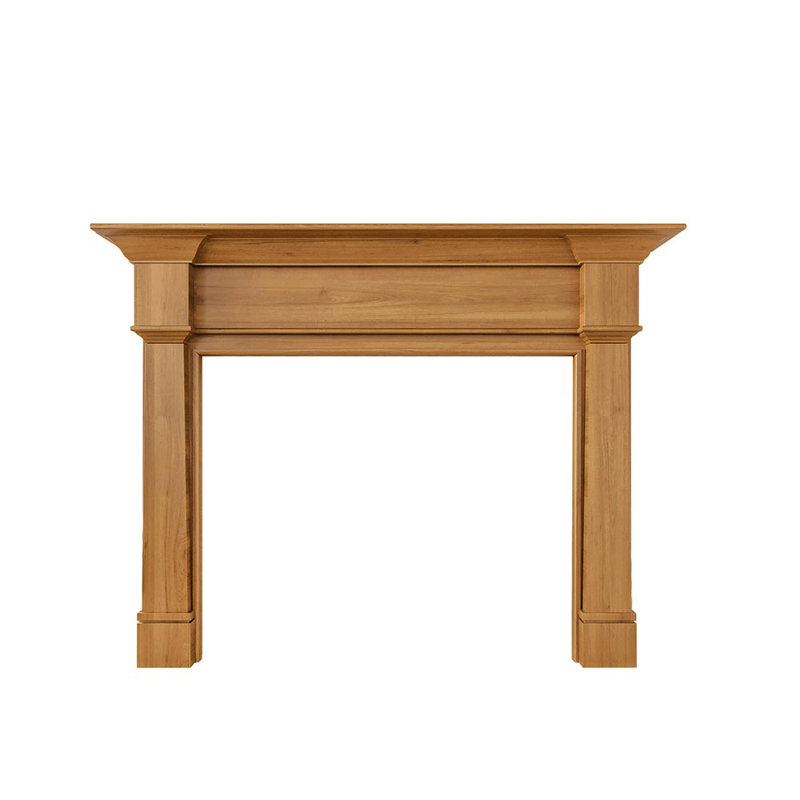 Grant Traditional Wood Fireplace Mantel Surround Kit Includes Wooden Mantel Surround & Shelf, Ginger Stain, 80"
