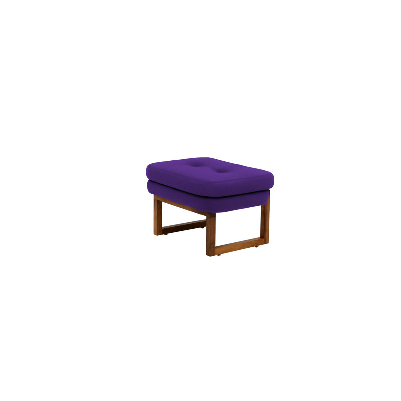 Melinda Upholstered Bench, 18" H x 24" W x 22" D, Purple