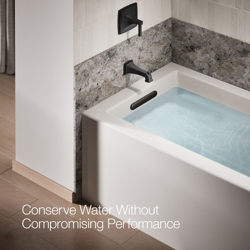 Riff Wall-Mount Diverter Bath Spout, Matte Black
