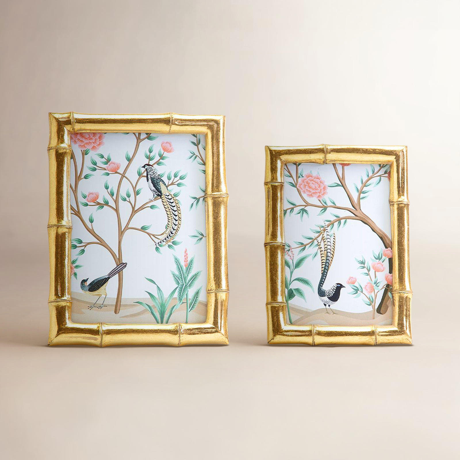 Gold Faux Bamboo 8X10 Photo Frame, 2, 4" x 6", 5" x 7"