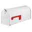 Boîtes aux lettres pour l'extérieur, boîtes aux lettres blanches pour l'extérieur, boîtes aux lettres en acier galvanisé, 19 x 8,7 x 6,7 pouces