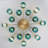 Navy Blue Glass Globe Blossom Flush Mount Ceiling Light-2052931957
