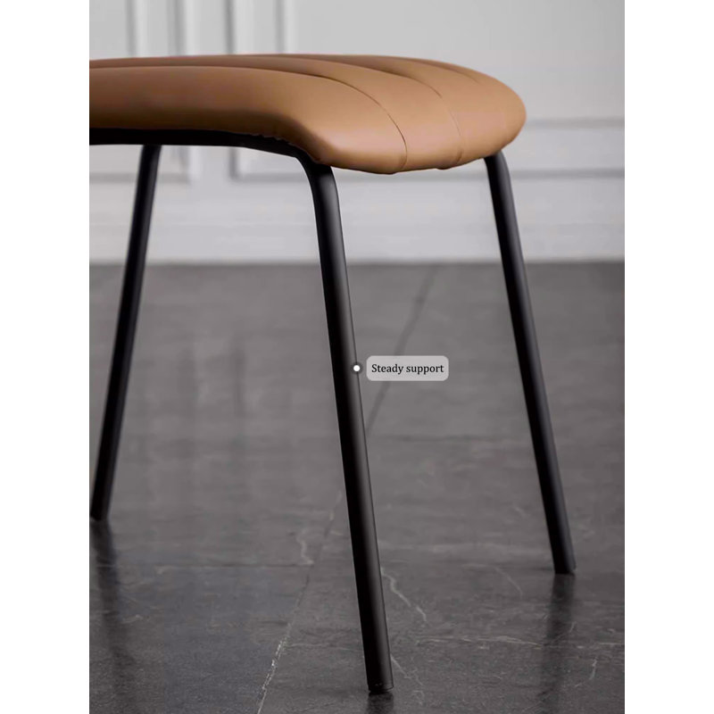 Modern And Simple Solid Wood Dining Chairs With Stackable Backrests