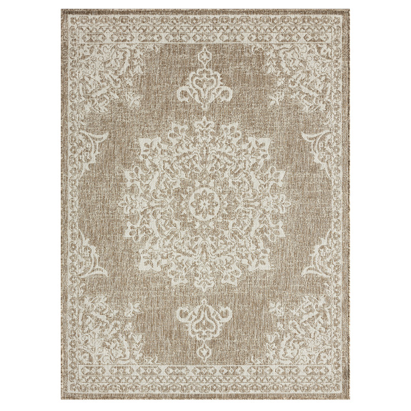 Tapis taupe / ivoire Nicole Miller, Rectangle 7 pi 9 po x 10 pi 2 po