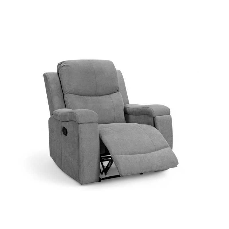 99cm Wide Chenille Glider Standard Recliner, Grey