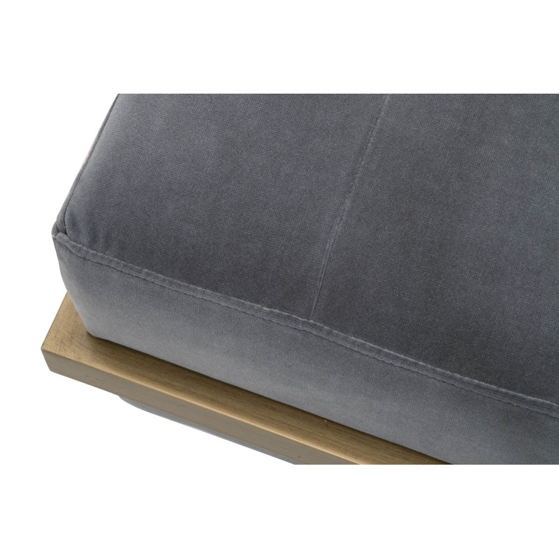 Chessman Upholstered Bench, Blush Gray Velvet